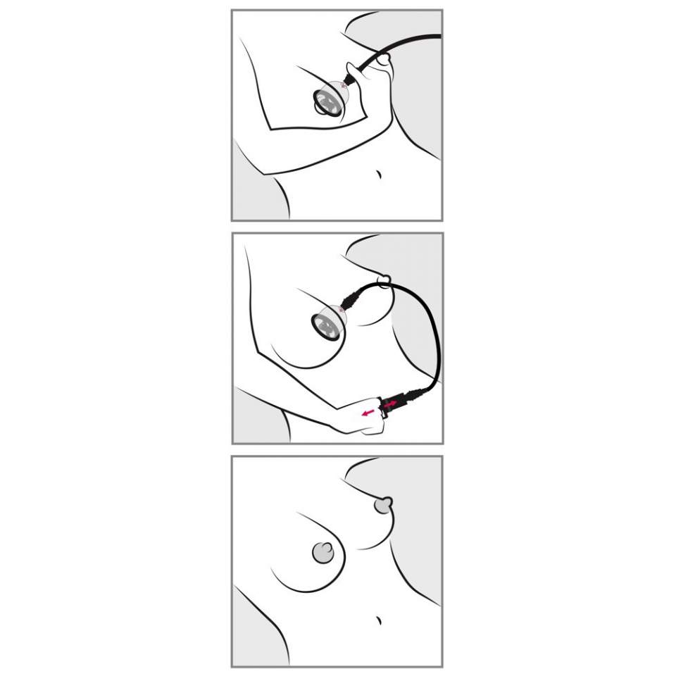 Pompka do sutków z wbudowanym mini wibratorem