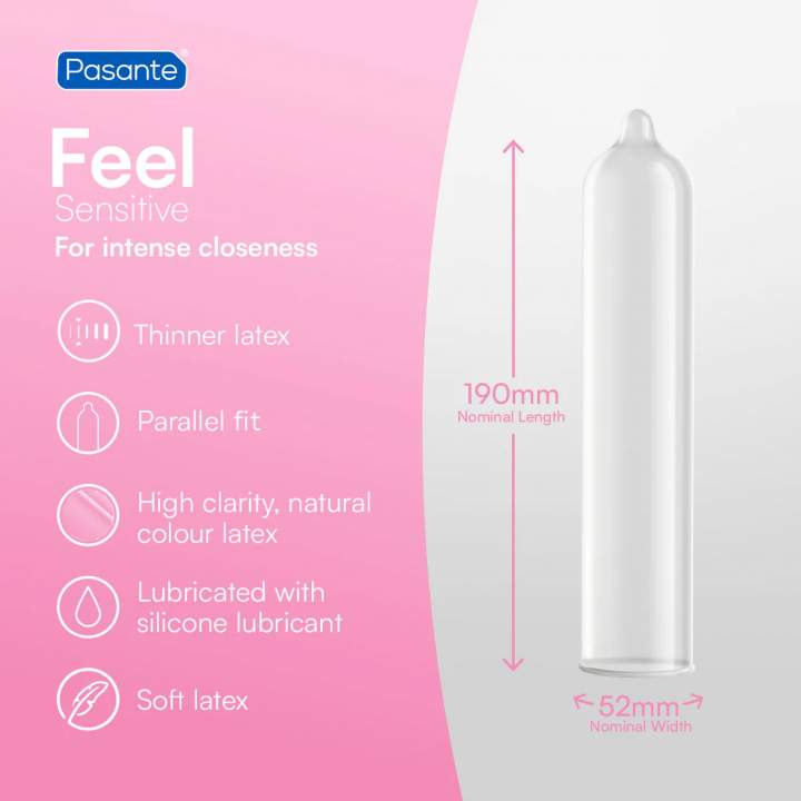 Pasante Sensitive Feel prezerwatywy extra cienkie: 3 sztuki