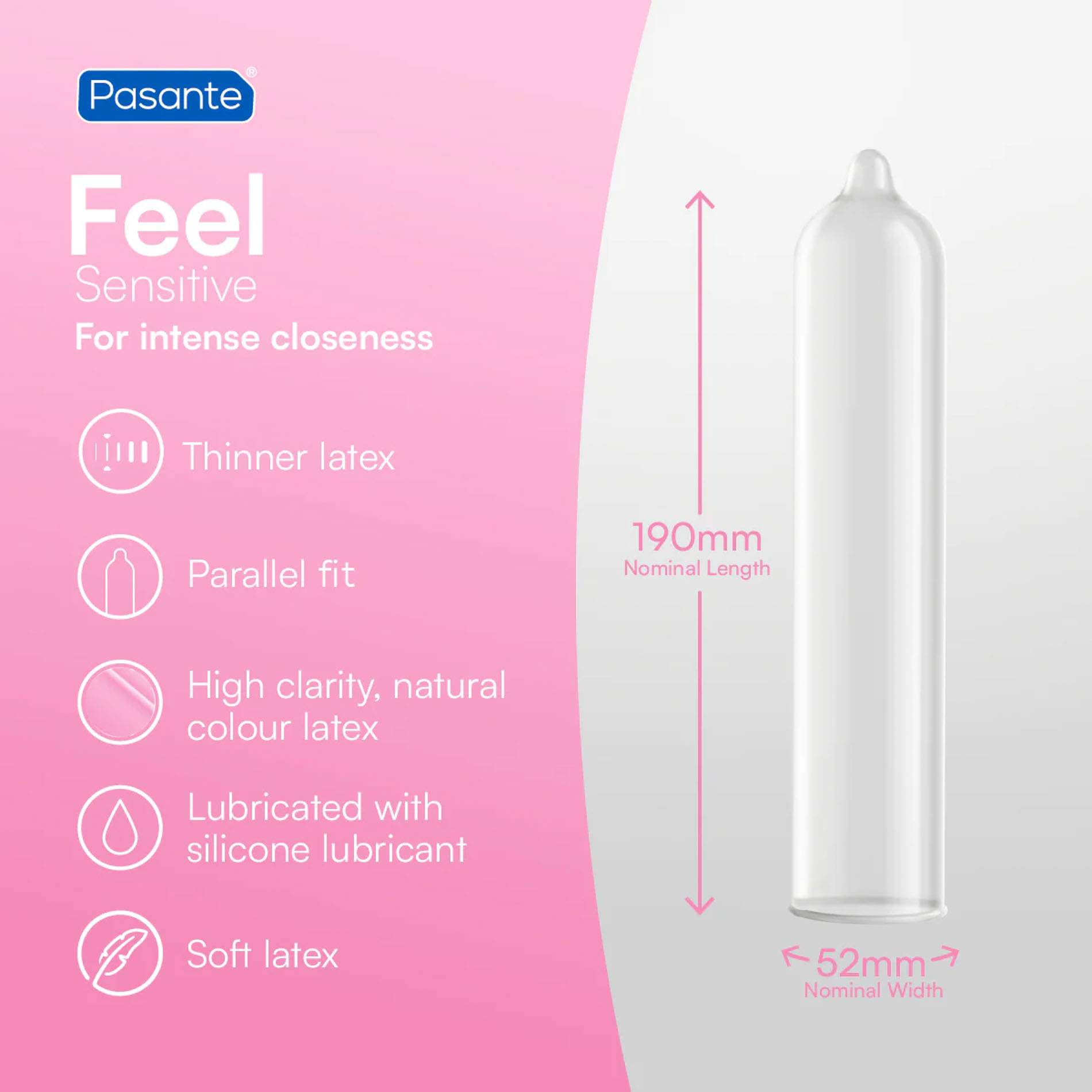 Pasante Sensitive Feel prezerwatywy extra cienkie: 3 sztuki