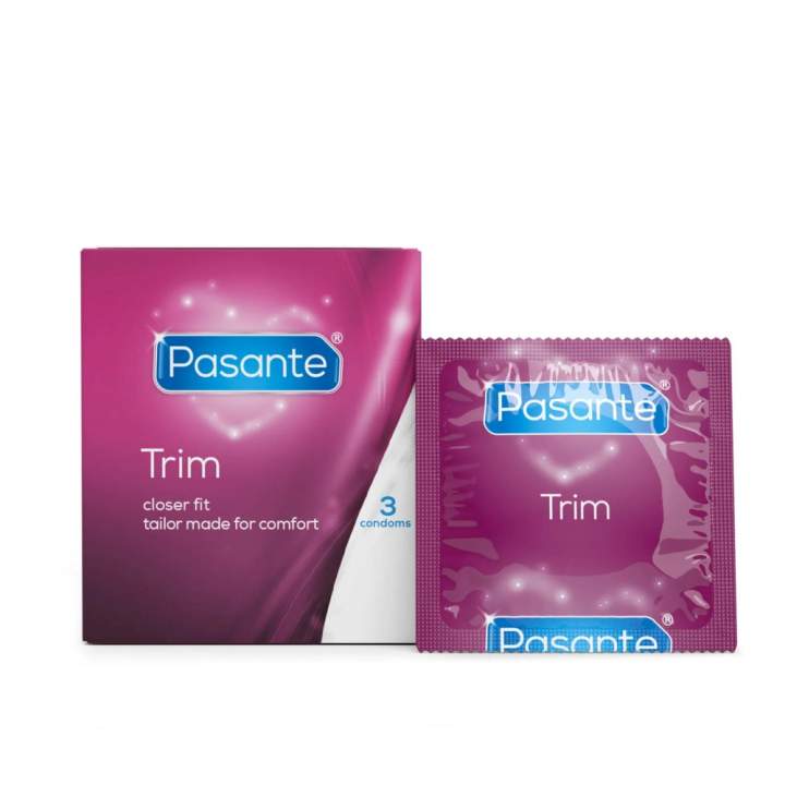 Pasante Trim – prezerwatywy zwężane: 3 sztuki