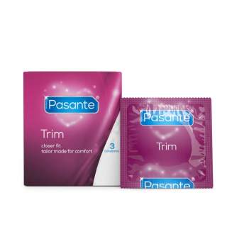 Pasante Trim – prezerwatywy zwężane: 3 sztuki