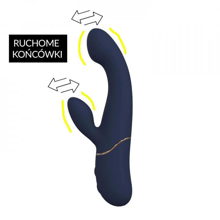 Wibrator króliczek z ruchomą główką do stymulacji łechtaczki i punktu G