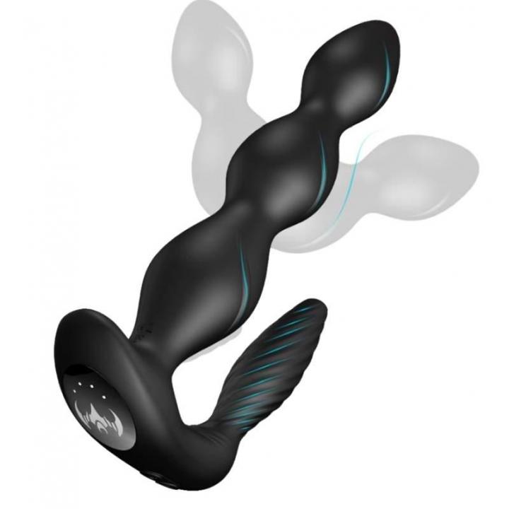 Wodoodporny stymulator punktu P (prostaty) oraz łechtaczki, sterowany pilotem