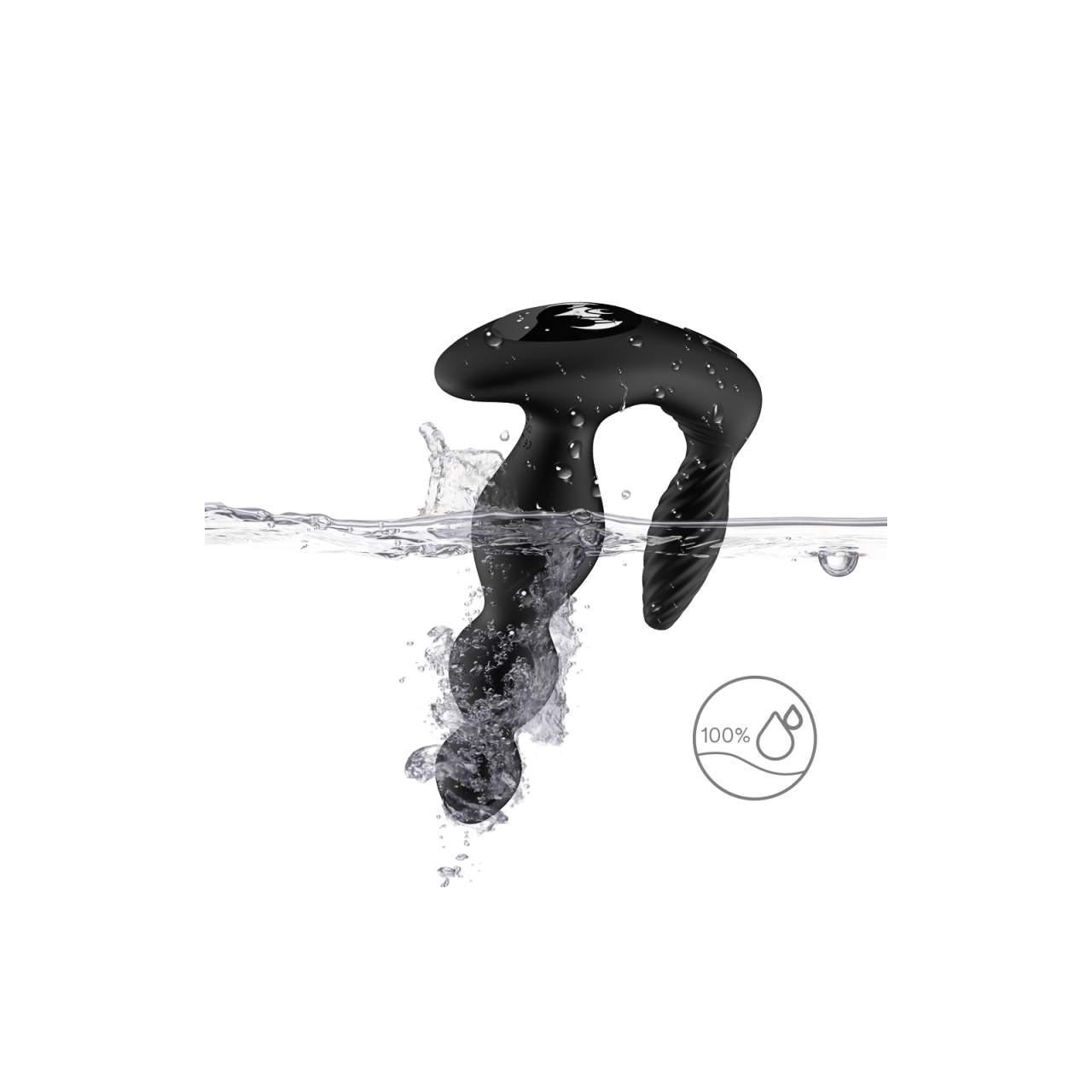 Wodoodporny stymulator punktu P (prostaty) oraz łechtaczki, sterowany pilotem