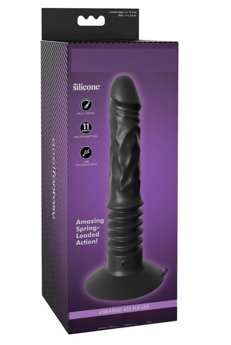 Wibrujący stymulator analny z ruchem pchającym