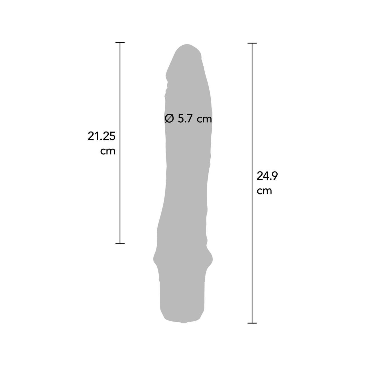 Duży fioletowy wibrator realistyczny 25 cm z silikonu