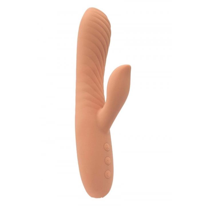 Wibrator z podwójnym silnikiem i ruchem góra-dół