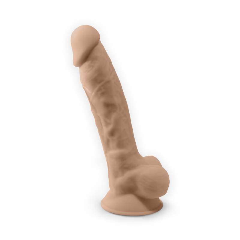 Realistyczne dildo z jądrami wzbogacone o wibracje 17cm