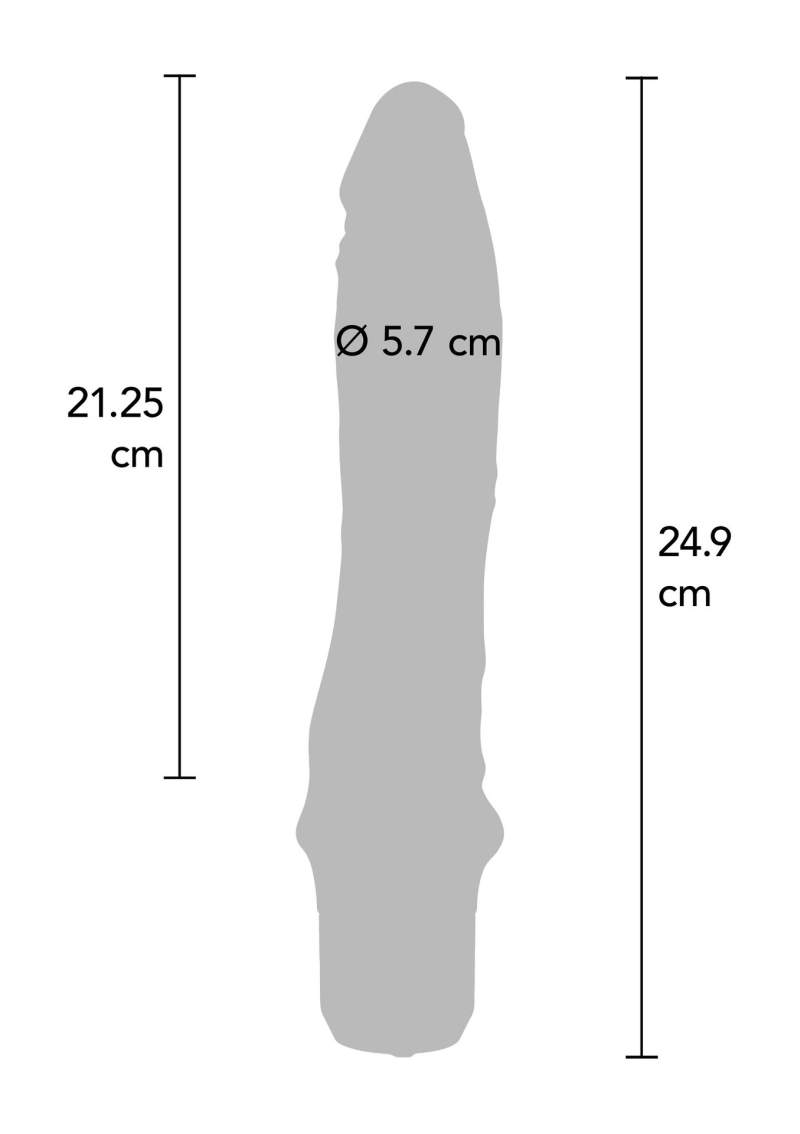 Duży fioletowy wibrator realistyczny 25 cm z silikonu