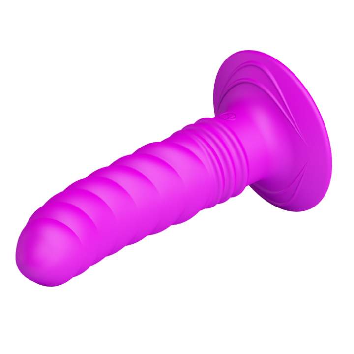 Wibrujący stymulator analny z delikatnym zagięciem z przyssawką- 10 trybów wibracji