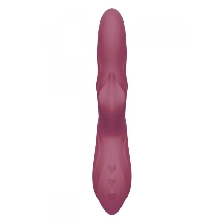 Wibrator króliczek z funkcją ruchu góra–dół i obracającymi się koralikami