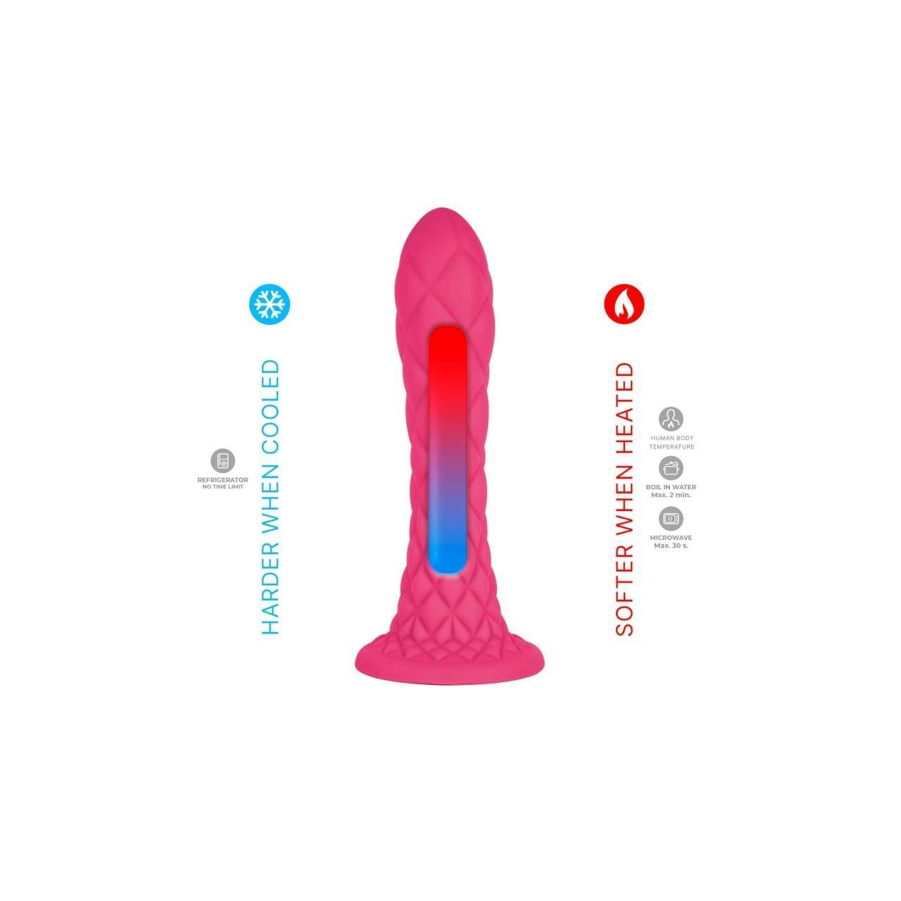Dildo łączące fantazyjny design z termoreaktywną technologią- 18.5cm