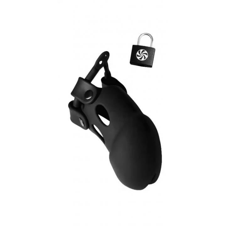 Ekskluzywny Męski Pas Cnoty z Silikonu Medycznego w kolorze czarnym