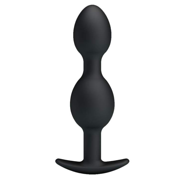 Silikonowy korek analny z dwiema wypustkami- 12,5cm