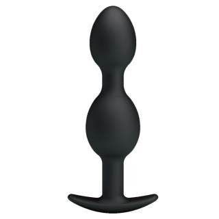 Silikonowy korek analny z dwiema wypustkami- 12,5cm