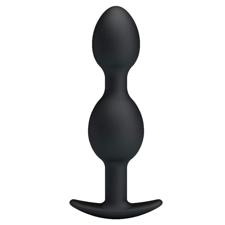 Silikonowy korek analny z dwiema wypustkami- 12,5cm