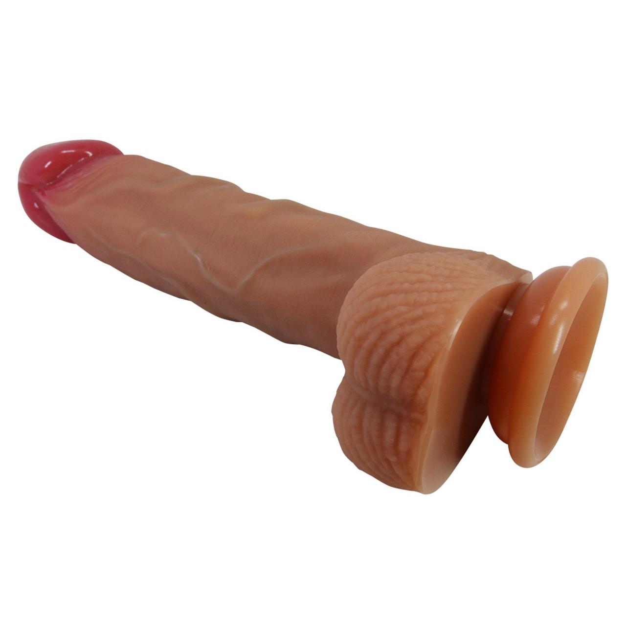Realistyczne dildo z przyssawką wykonane z silikonu - 20,6cm