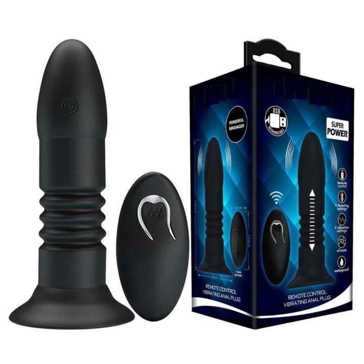 Wibrujący korek analny sterowany pilotem - 4 tryby wibracji i 4 funkcje ruchu góra–dół