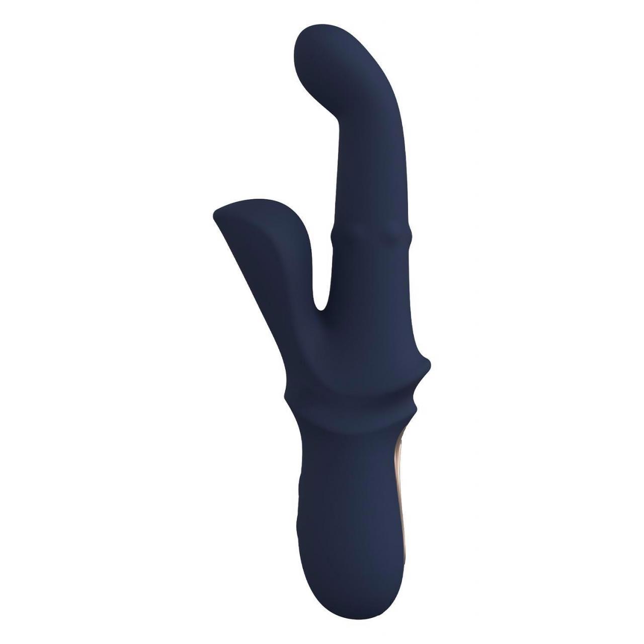 Luksusowy wibrator do podwójnej stymulacji z funkcją kołysania i ruchomymi kuleczkami