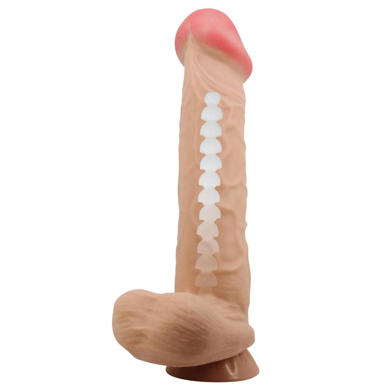 Realistyczne Dildo z ruchomą skórą i rdzeniem kręgowym - 26cm