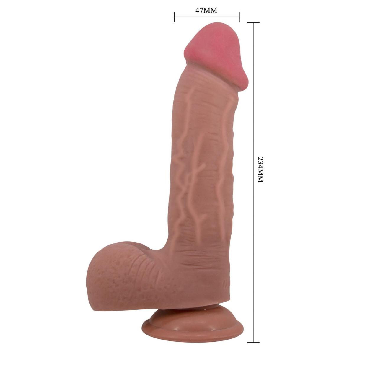 Realistyczne dildo z przyssawką i ruchomą skórką- 23,4cm