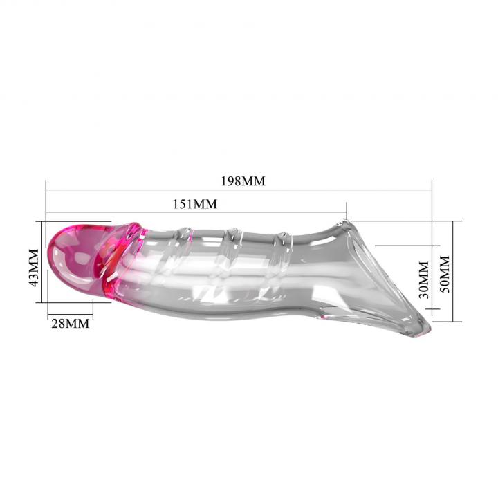 Transparentna nakładka na penisa - przedłużająca o 3cm