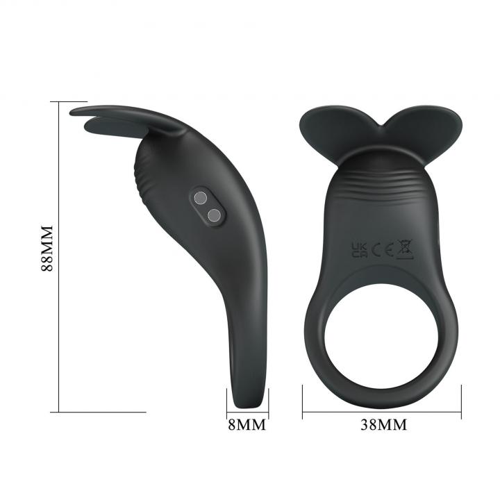 Silikonowy pierścień wibrujący z króliczkiem - 10 trybów wibracji