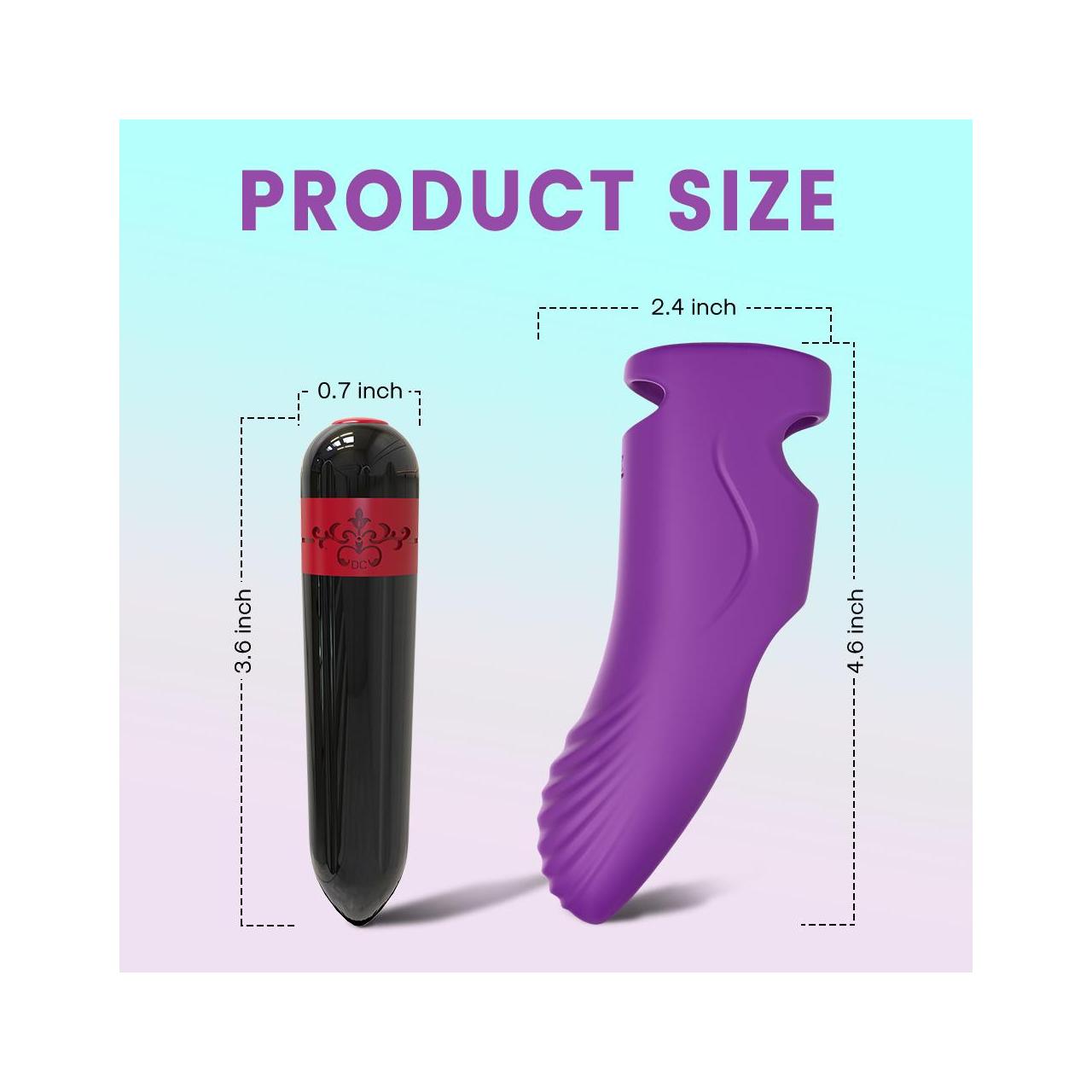 Zmysłowy wibrator na palec wykonany z silikonu do stymulacji punktu G- 9 funkcji wibracji w kolorze fioletowym