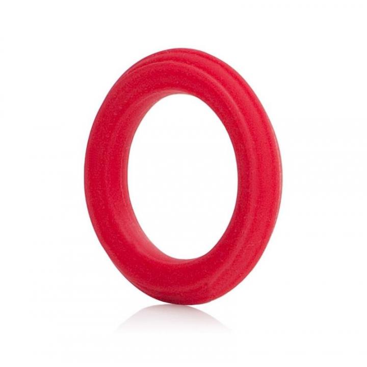 Czerwony pierścień erekcyjny na penisa i jądra - 3,25 cm