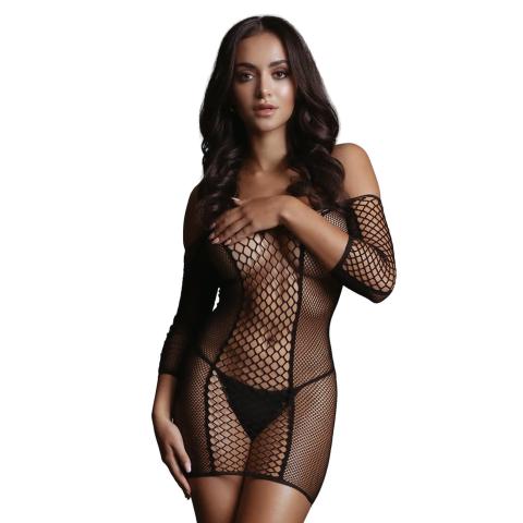 Czarna siateczkowa sukienka S/M/L