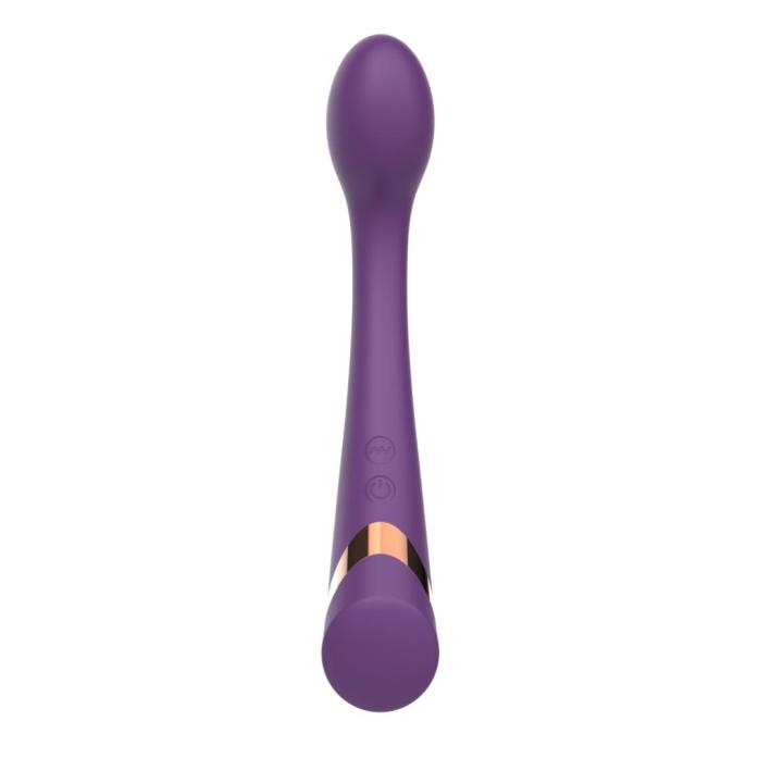 Silikonowy wibrator do stymulacji punktu G w kolorze fioletowym - 10 różnych trybów wibracji