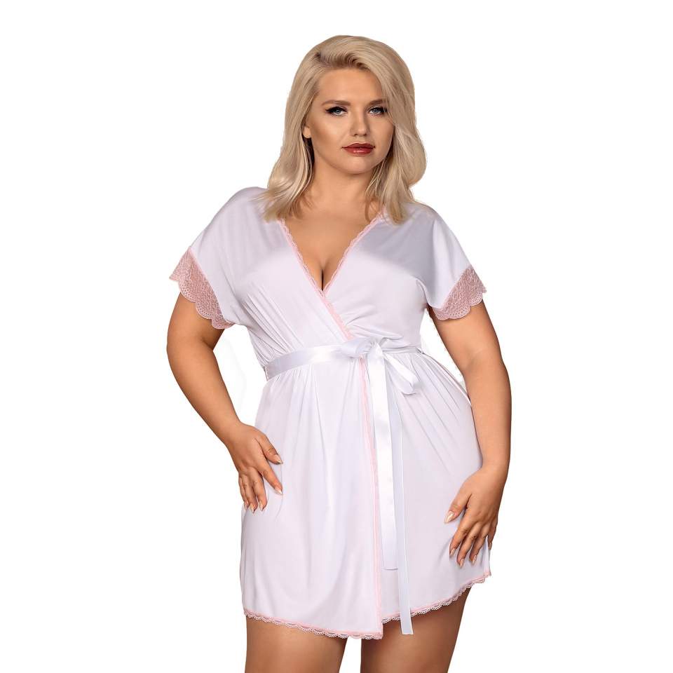 Biały Szlafrok Obsessive Girlly