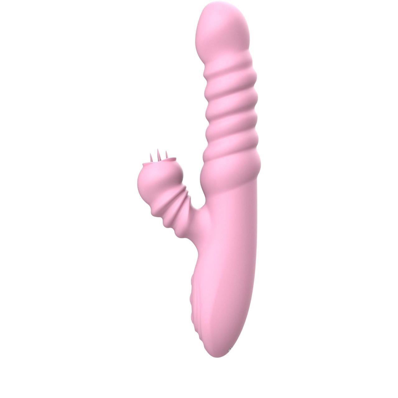 Nowoczesny wibrator do podwójnej stymulacji z funkcją ruchu góra/dół połączonym z rotacją