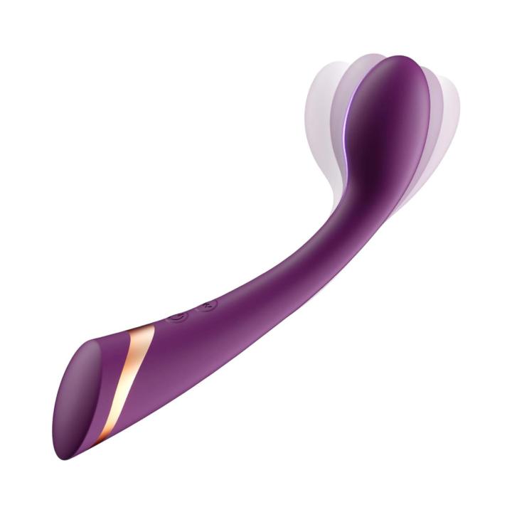 Silikonowy wibrator do stymulacji punktu G w kolorze fioletowym - 10 różnych trybów wibracji