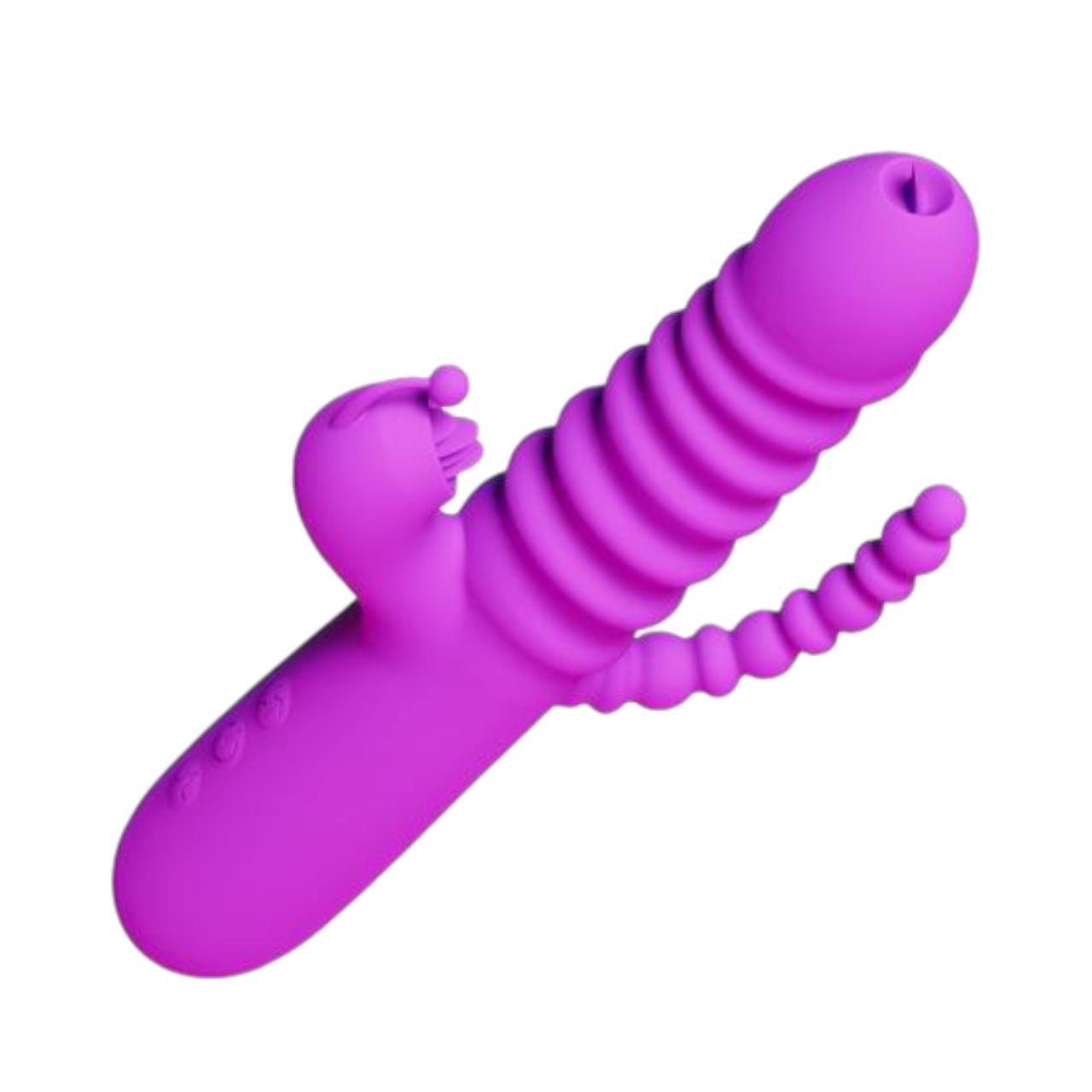 Wibrator z potrójną stymulacją: łecztaczki, puntku G i strefy analnej