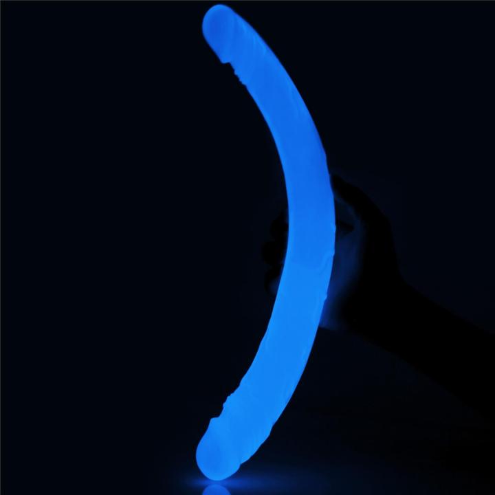 Dwustronne dildo świecące w ciemości- 37cm