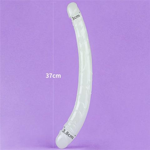 Dwustronne dildo świecące w ciemości- 37cm
