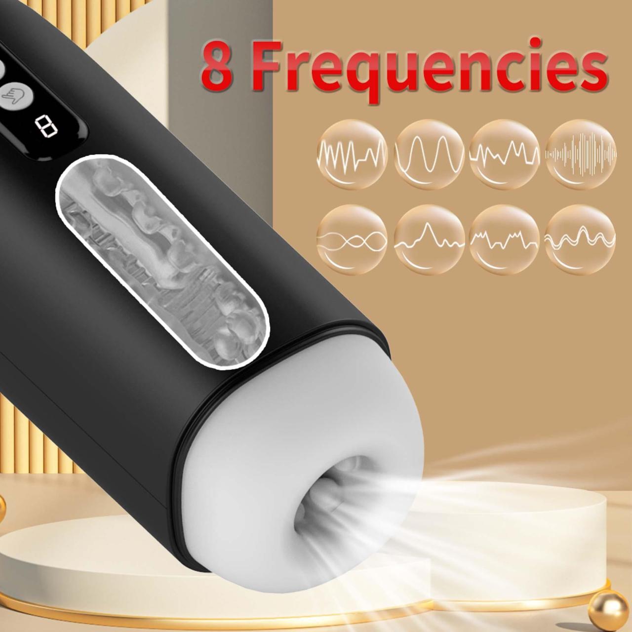 Masturbator z funkcją ssania, wibracją i efektami dzwiękowymi