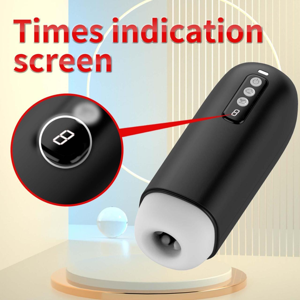 Masturbator z funkcją ssania, wibracją i efektami dzwiękowymi