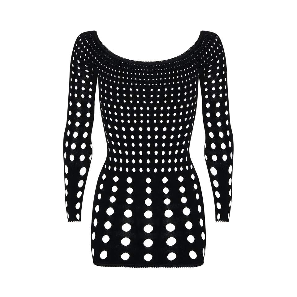 Mała czarna – seksowna Sukienka Obsessive Rocker w kuszące oczka