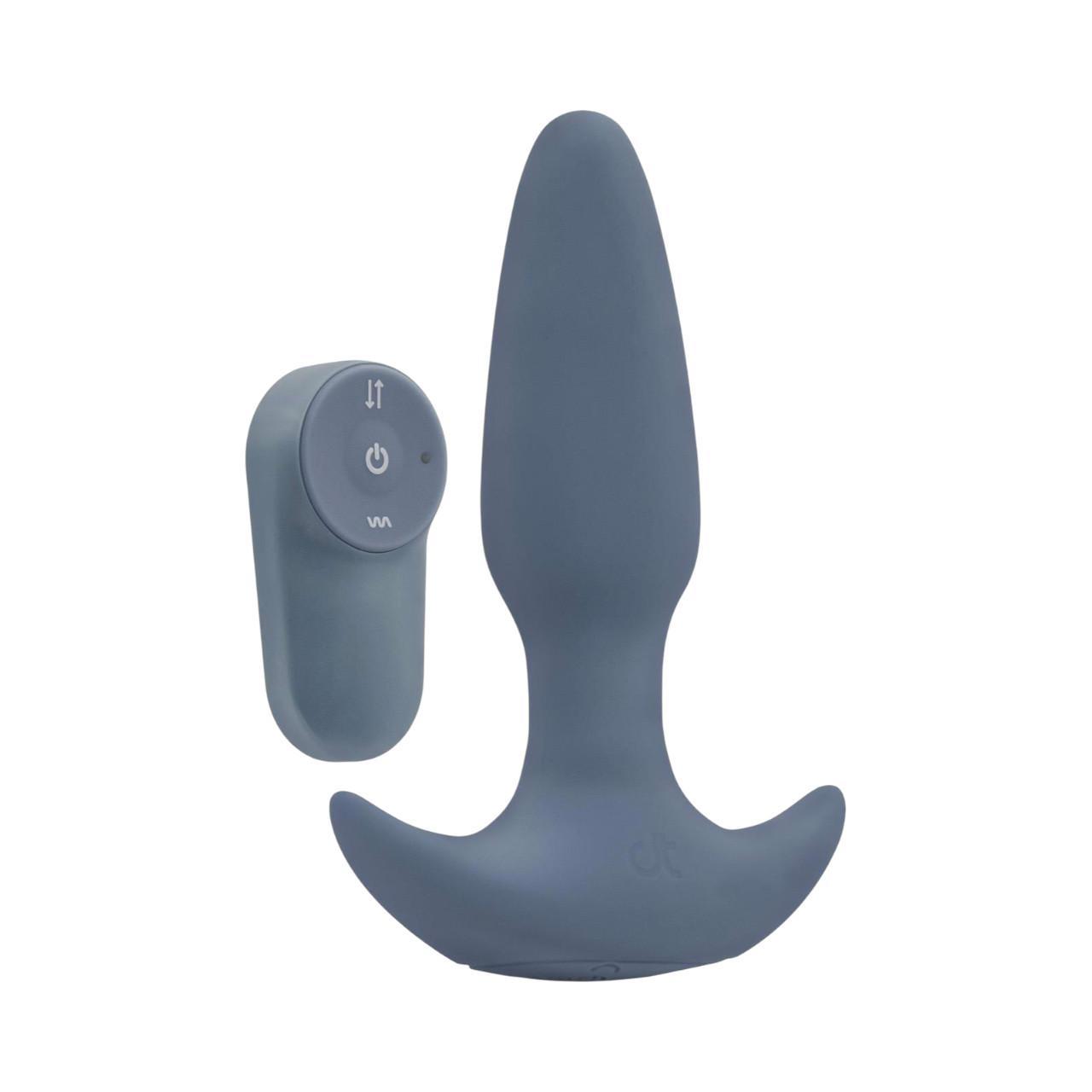 Korek analny silikonowy z funkcją ruchu góra-dół, sterowany pilotem