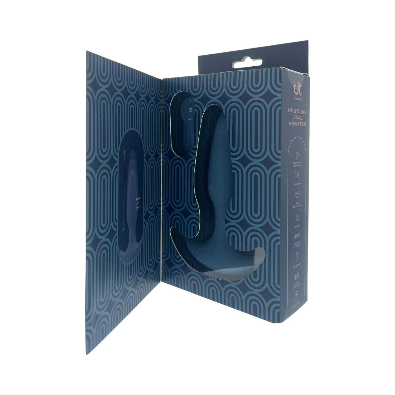 Korek analny silikonowy z funkcją ruchu góra-dół, sterowany pilotem