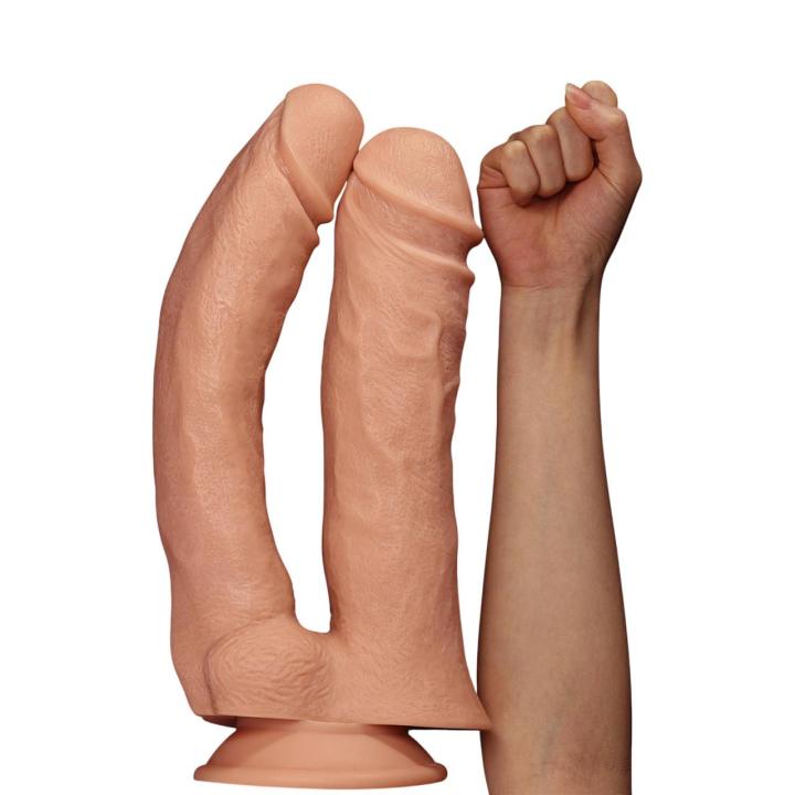 Realistyczne, dwustronne dildo King Size 2w1 z przyssawką- 30,5cm