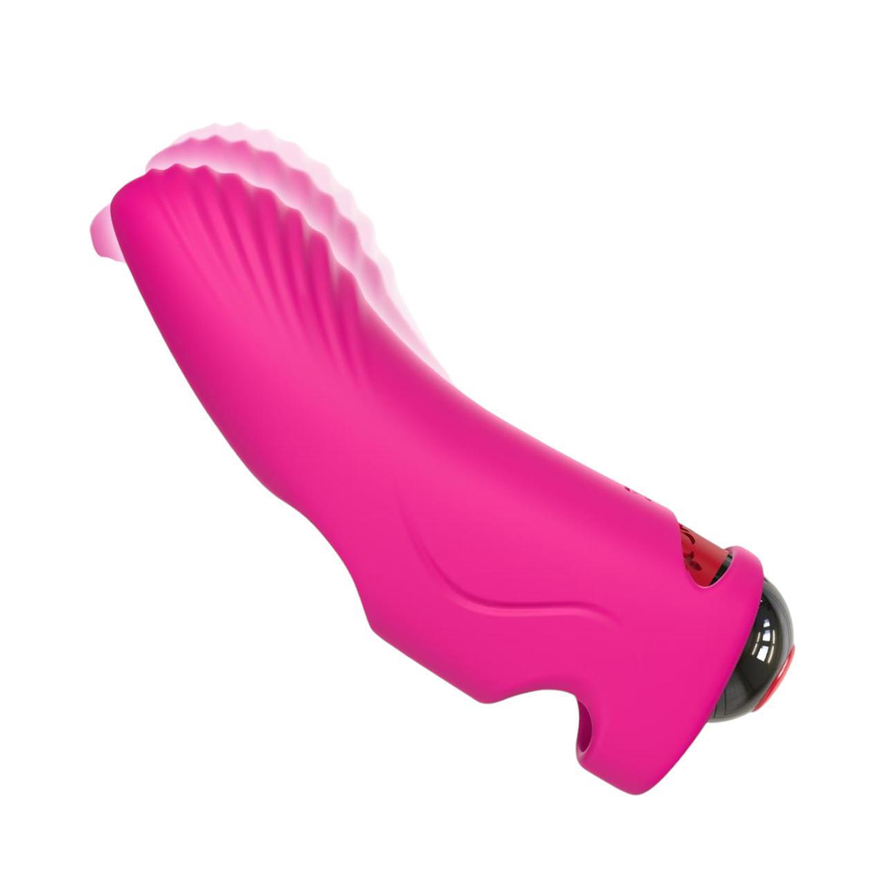 Zmysłowy wibrator na palec wykonany z silikonu do stymulacji punktu G- 9 funkcji wibracji