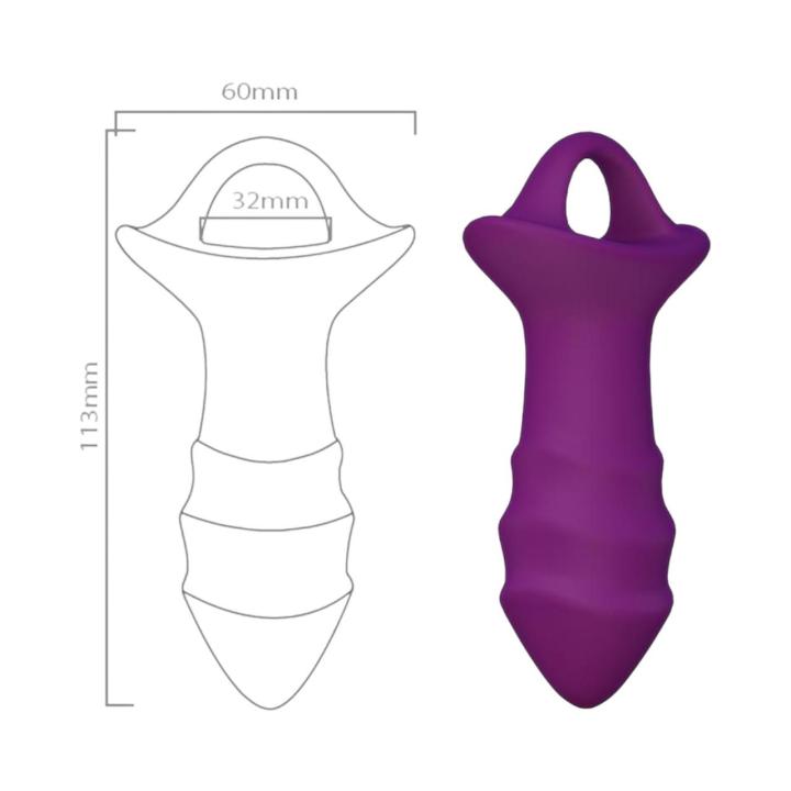 Silikonowy korek analny z wyjmowanym pociskiem wibrującym - 9 trybów pracy
