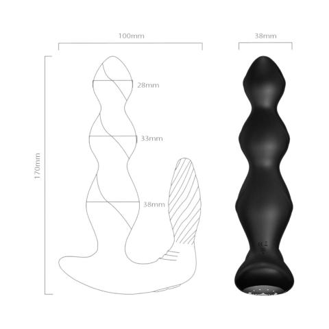 Wodoodporny stymulator punktu P (prostaty) oraz łechtaczki, sterowany pilotem
