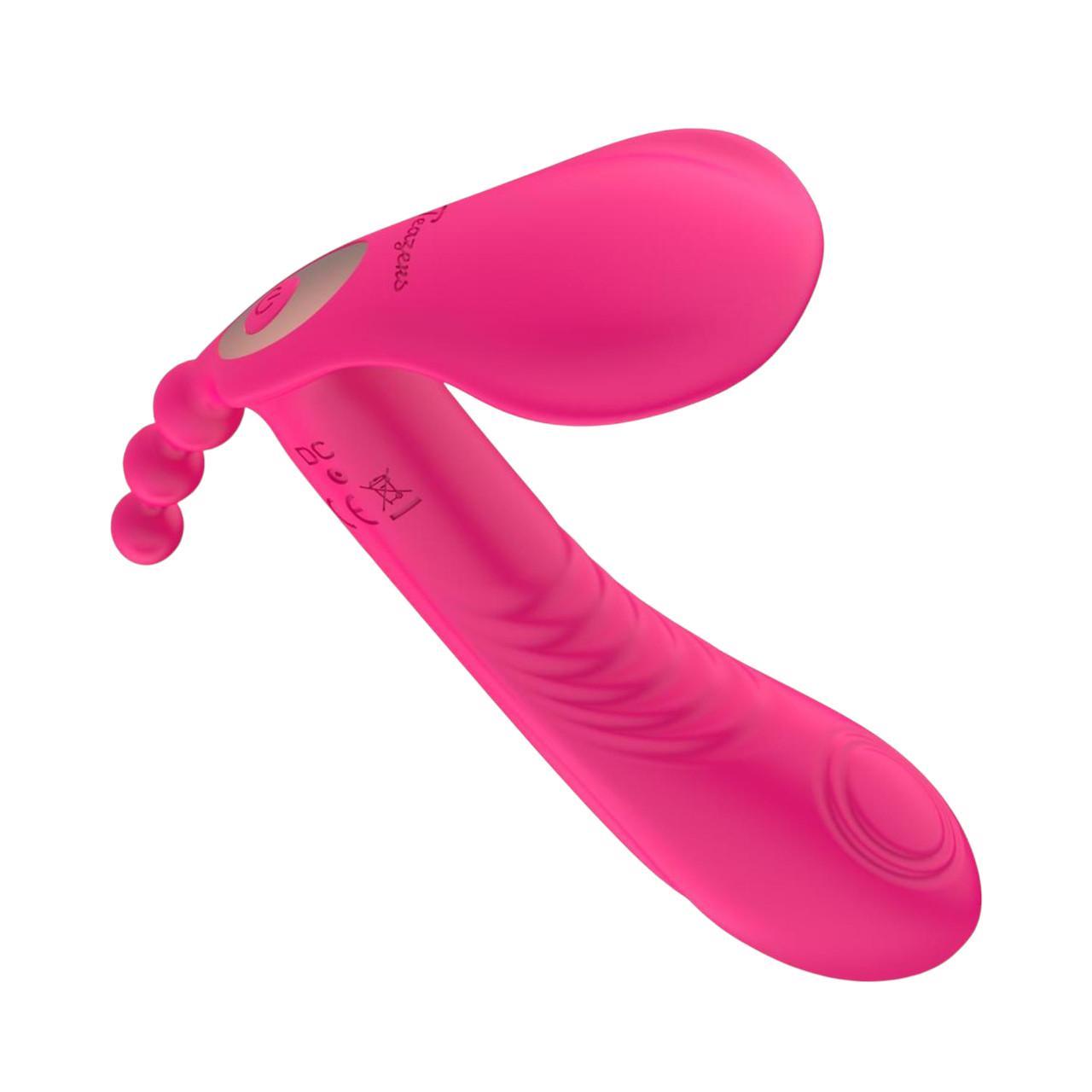 Wibrator do stymulacji łechtaczki, punktu G oraz koraliki do stymulacji analnej - sterowany pilotem