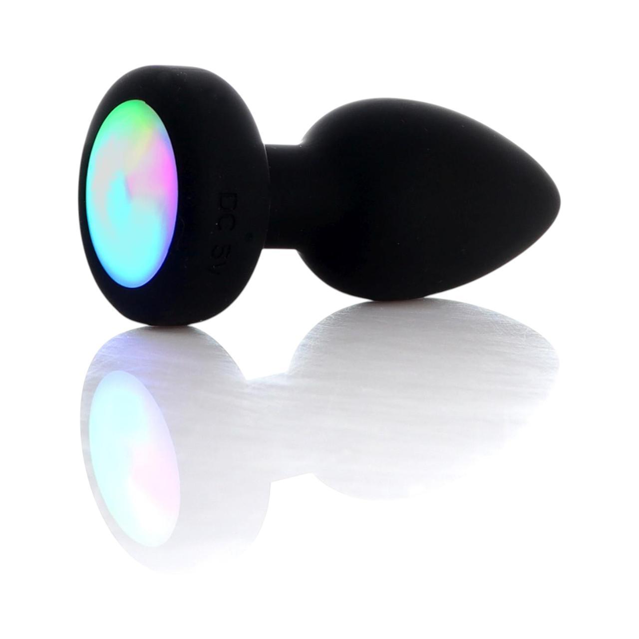 Korek analny z migającym światłem LED i zdalnym sterowaniem - 7 intensywnych trybów wibracji