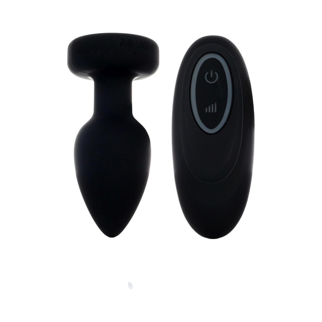 Korek analny z migającym światłem LED i zdalnym sterowaniem - 7 intensywnych trybów wibracji