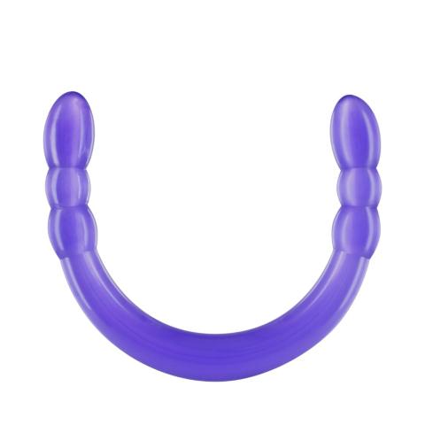 Podwójne dildo o zakrzywionym kształcie i elastycznej konstrukcji - 45cm